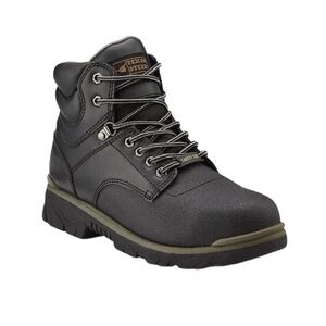 TEXAS STEER Maximus Steel Toe Black Safety Boots Men's Size 8